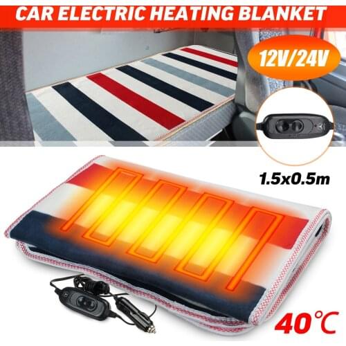 Universal Car Electric Warming Heating Blanket Pads 12V/24V Auto Winter Warm Cushion Home Office Electric Heated Blankets Plush