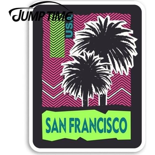 Jump Time San Francisco Vinyl Stickers - America Travel Sticker Luggage Window Bumper Decal Waterproof Car Accessories