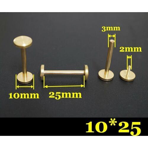 50pc Q14-10x25 Solid Brass belt screw Chicago Screw Leathercraft