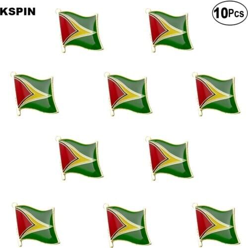 Guyana Flag Lapel Pin Flag badge Brooch Pins Badges 10Pcs a Lot