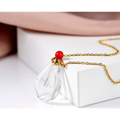 10 pcs Different Color And Shape Perfume Bottle Pendant Necklace Car Hanging Essential Oils Diffuser