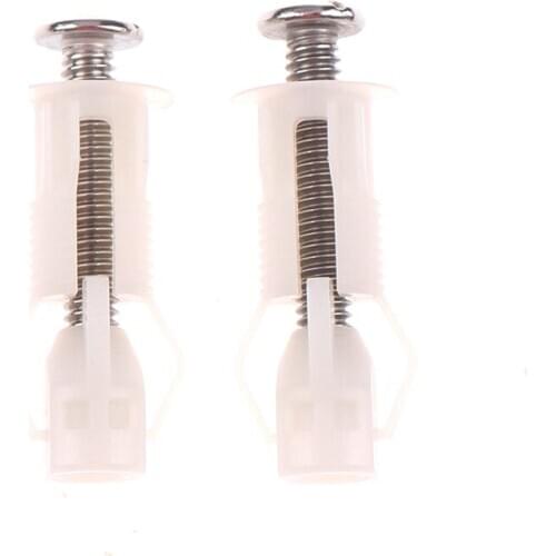 2PCS Toilet Seat Top Fix Hinges Screws Bathroom Universal Expanding Screw Nut Bolts WC Hole Repair Tools Replacement Hardware
