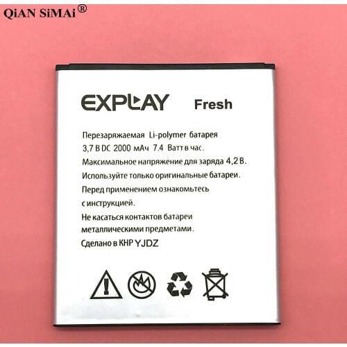 2019 New Battery For EXPLAY Fresh 2000mAh 3.7V Li-Polymer high Capacity Mobile phone Replacement Batteries High Quality
