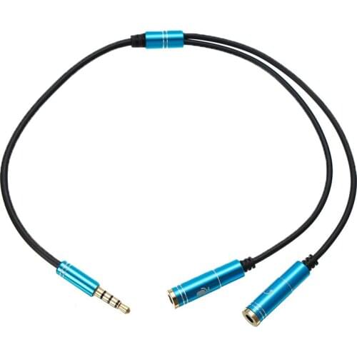 3.5mm 2in1 Y Splitter Cable Adapter Connector Stereo Audio Male to Female Headset Mic for K Song Microphone Cable laptop Headset