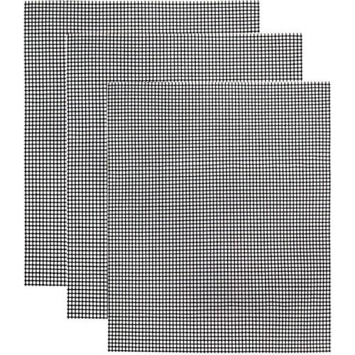 3Pcs BBQ Grill Mats Non-Stick BBQ Mat Reusable BBQ Mesh Mat Smoker Grill Mat Barbecue Pad Oven Cooking Liner Grill Accessories