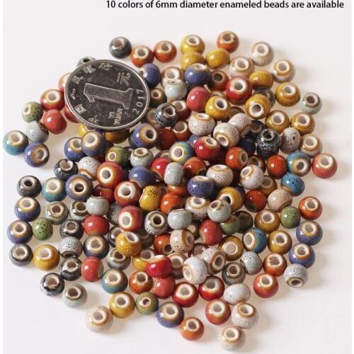 6mm Decorative Ceramic Beads Jewelry Accessories Handmade Material Package Woven Small Beads 50 Small