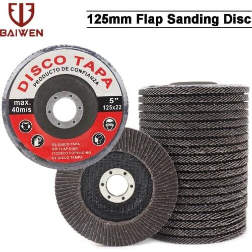 2-10pcs Flap Discs 125mm Sanding Discs 60/80 Grit Grinding Wheels Blades Abrasive Tools for Angle Grinder 7/8inch Hole