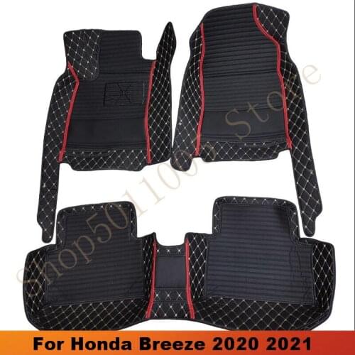 Car Floor Mats For Honda Breeze 2020 2021 Carpets Auto Interiors Accessories Styling Custom Leather Dash Foot Rugs Car Mats