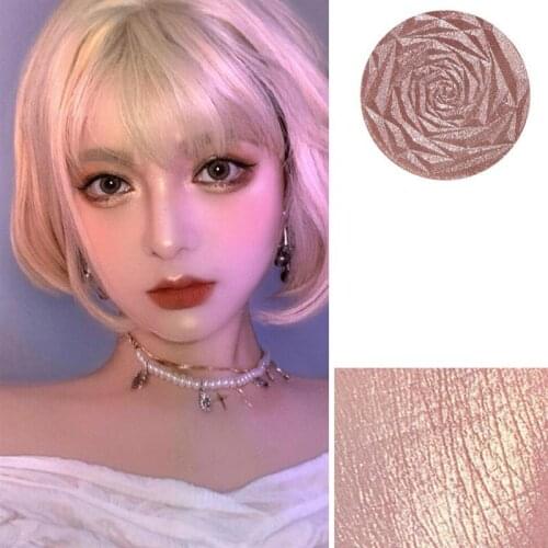 Makeup Glitter Powder Face Contour Glitter Brightened Portable Rose Diamond High Gloss Powder Para Mujer Iluminador Maquillaje