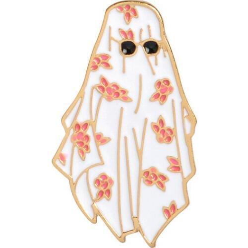 Flower robe and sunglasses men Pins Brooches Denim Jacket Buckle Shirt Badge Gift for men women Pins wholesale