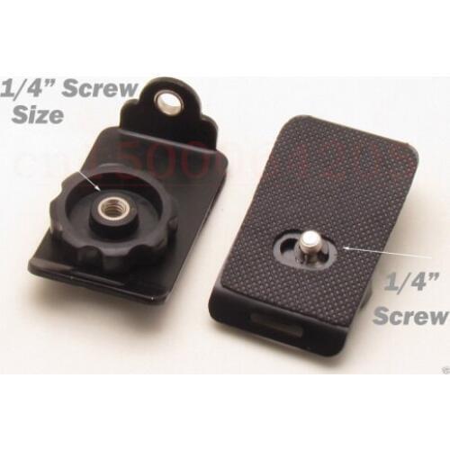2pcs 1/4 Quick Release Mounting Plate For Camera Rapid Shoulder Neck Sling Neck Strap Belt