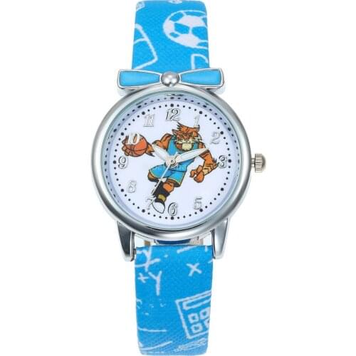 Cartoon Watches Quartz Fashion Children Boys Girls Kids Students watch Leather Strap Tiger Christmas Watches Analog Wristwatch