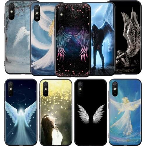 Fallen Angel Wings Art Silicone Cover For Xiaomi Redmi 9 9T 9C 8 7 6 Pro 9AT 9A 8A 7A 6A S2 5 5A 4X Plus Phone Case