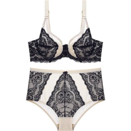 Sexy Ultra Thin Transparent Mesh Lace Bra High Waist Panties Set Underwear U Backless Push Up See Through Bra Women Lingerie