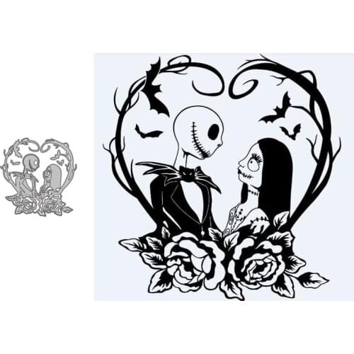 Metal Cutting Dies Skeleton couple for DIY Scrapbooking Album Paper Cards Decorative Crafts Embossing Die Cuts