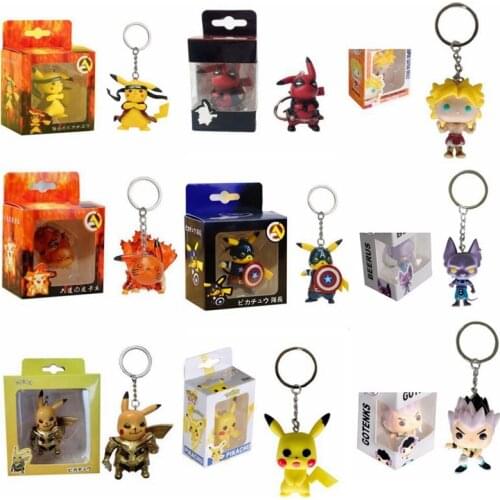 Funko New Arrival Keychain Pikachu Gotenks Figure Collection 4cm Limited Edition Toys Dolls for Children Birthday Gift