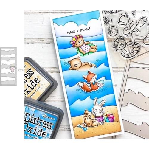 New Wavy stripes frame metal Cutting Dies Stencils DIY Scrapbooking Paper/photo Cards Embossing Dies