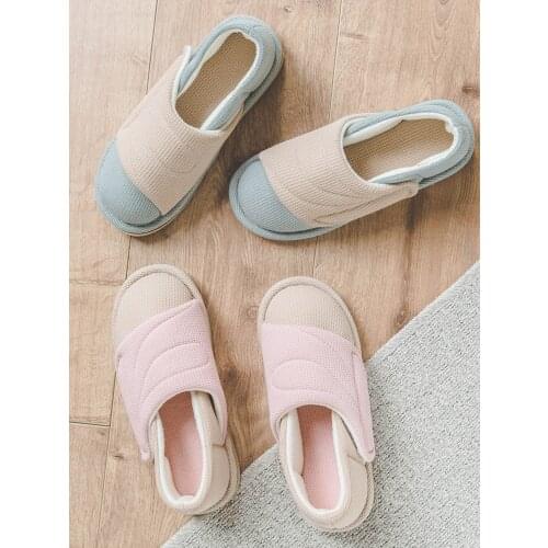 Excellent New Moon Shoes Home Slippers Women Pregnant Women Postpartum Thin Soft Bottom Breathable Bag with Cotton Shoes