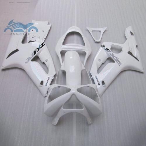 Custom Motorcycle fairings kit for KAWASAKI Ninja ZX6R 2003 2004 Injection sport fairing ZX 6R 636 03 04 white aftermarket parts