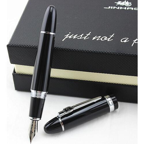 High-quality Jinhao 159 Fountain Pen Luxury Ink Pens for School Business Office Supplies 0.5mm Medium Nib Heavy Pen Caneta