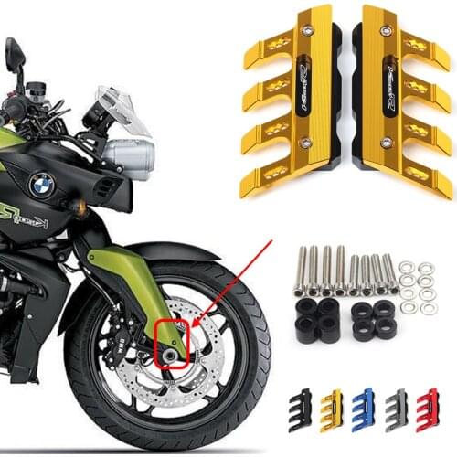 With Logo For BMW K1200R K 1200R Motorcycle CNC Accessories Mudguard Side Protection Block Front Fender Anti-Fall Slider