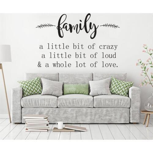 Family Wall Sticker Home Love Quote Vinyl Wall Decal Removable Living Room Decoration Sweet Family Vinyl Wall Murals M128