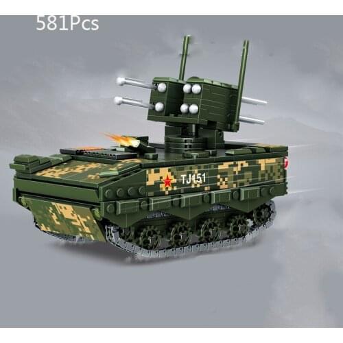 WW2 Military Series World War II Anti-Tank Armored Vehicle Artillery Weapon Accessories DIY Model Building Blocks Toys Gifts