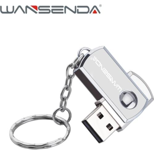 WANSENDA Rotating USB Stick Pen Drive 16GB USB Flash Drive 8GB 32GB 64GB 128GB USB 2.0 Pendrive USB Memory Stick With Key Ring