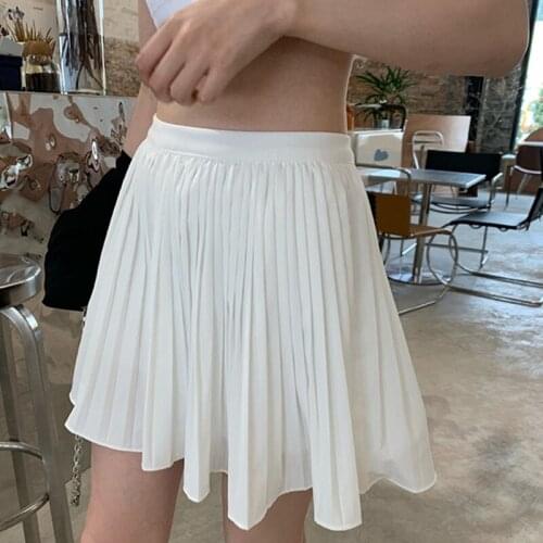 Women Korean Harajuku Sexy Mini Tennis Skirt A-Line Pleated Skirt Ladies Summer Casual High Waist Short Skirts Female
