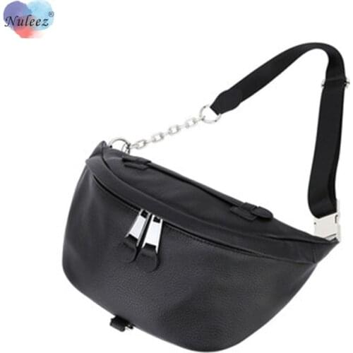 Nuleez bag couple wearing genuine leather bag women chest bag simple fashion design new collection cool lady