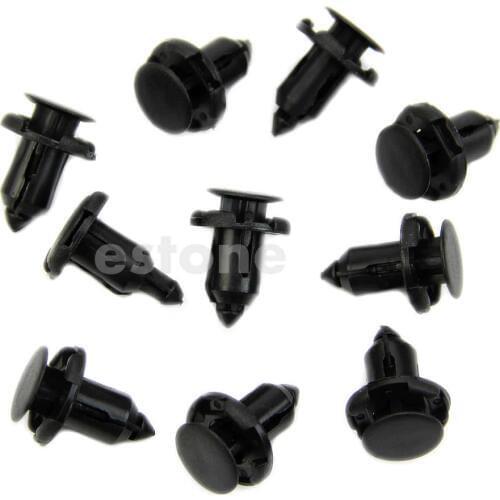 10Pcs 9mm Hole Nylon Rivet Fastener Fender Retainer Push in Clips for Honda