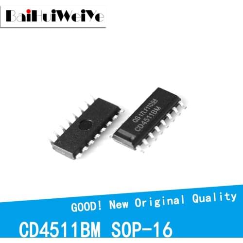 10PCS/LOT CD4511BM CD4511 4511BM CD4511BM96 SMD SOP-16 New Original IC Good Quality Chipset In Stock SOP16
