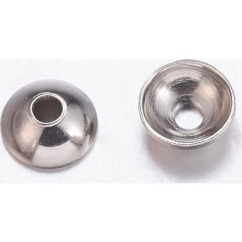 1000pcs 304 Stainless Steel Apetalous Bead Caps 3mm 4mm 5mm 6mm for DIY Jewelry Findings Making Bracelet Accessories Wholesale