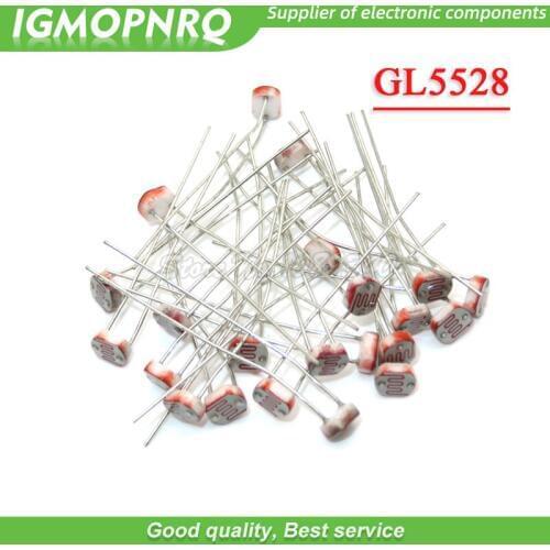 20pcs 5528 light dependent resistor photoresistor resistor GL5528 5mm photosensitive resistance 35511 IGMOPNRQ