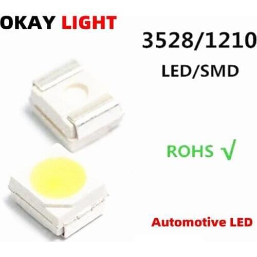 2000PCS 3528 1210 emerald green LED 2.8-3.4V 1150-1750MCD 517-520NM PLCC2