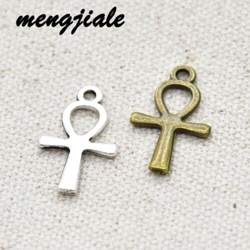25pcs Wholesale Two Color Classic Cross Charms Alloy Metal Religion Pendants For DIY Handmade Jewelry Accessories Making 20*13mm