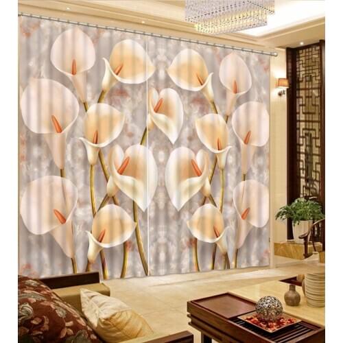 3D Blackout Curtains For Living room Simple flower Curtain For The Bathroom Window Curtains Decoration