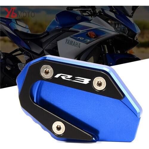 Motorcycle Accessories Picks items For YAMAHA YZF R3 R25 2015-2018 2019 2020 CNC Kickstand extension Pad Foot Enlargerment