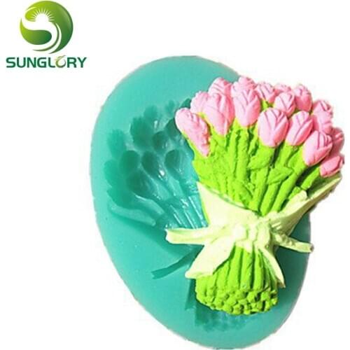 A Bunch Of Rose Flowers Fondant Silicone Mold 3D Mold For Baking Sugar Flower Silicone Mold Cake Decorating Tools Kitchen Tool