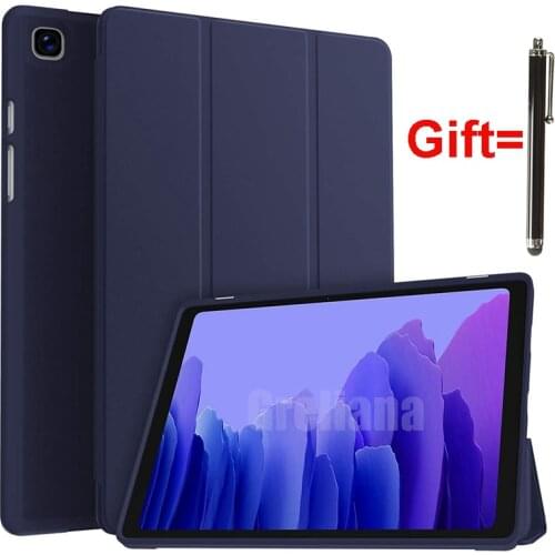Tablet case for Samsung Galaxy Tab A7 10.4"2020 SM-T500/T505/T507 Leather Smart Sleep wake funda Trifold Stand Solid cover capa