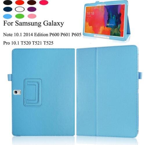 PU Leather Case For Samsung Galaxy Tab Pro 10.1 SM-T520 SM-T525 Stand Cover For Note 10.1 2014 Edition SM-P600 SM-P601 SM-P605