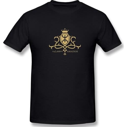 Amazigh Queen King Graphic Berber Shirt North Africa Mens Basic Short Sleeve T-Shirt Cute Berber Amazigh Flag T-shirts Eur Size