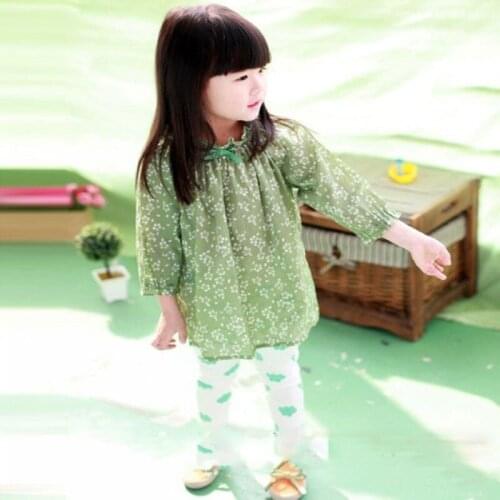 BBD Toddler T-Shirt Girls Lace Floral Bow Doll Thin Cool Kids Fashion New Print O-Neck Tops Infant 4 5 Years Clothes