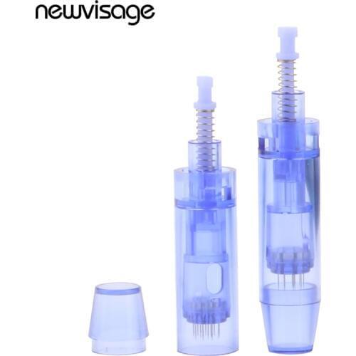 50 Pieces Ultima A1 Replace Needle Cartridge Blue Bayonet Dr. Pen MTS Needle Therapy Tip for Electric Auto Microneedling Pen