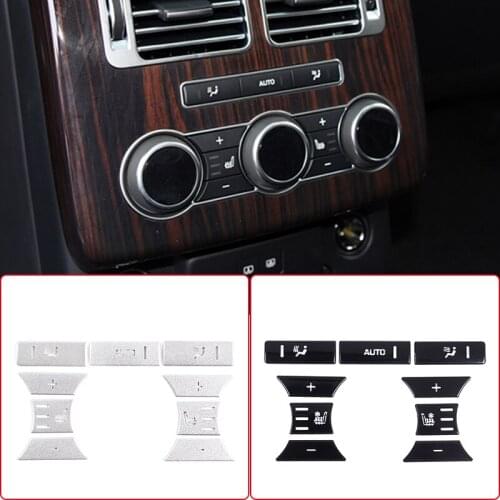 For Land Rover Range Rover Vogue 2013-2017 Car Rear Row AC Air Conditioner Switch Button Sequin Cover Sticker Trim Accessories