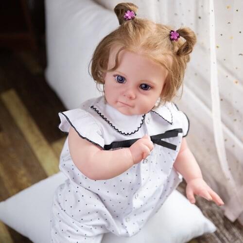 22" Lively Princess Reborn Baby Dolls Soft Body Realistic Reborn Dolls For Children Play Toys Gifts
