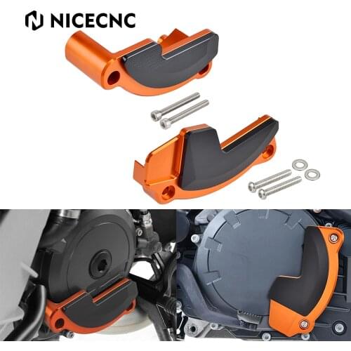 Left Right Engine Case Slider Guard Protector Cover For KTM 1090 1190 1290 Super Adventure ADV 2013 - 2021 2018 2019 Aluminum