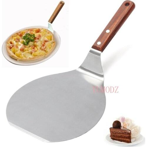 13inch Pizza Stone Baking Pastry Tools Stainless Steel Anti-scalding Pizzas Spatula Oak Handle Cake Shovel Kitchen Accessories