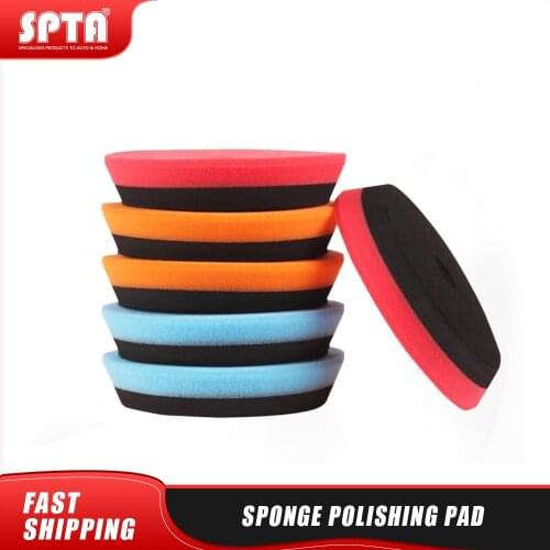 SPTA Compound Polishing Pads for 5 inch Polisher Buffing Buffer Pad Set For DA / RO Dual action Car Polisher Sander-Select Color