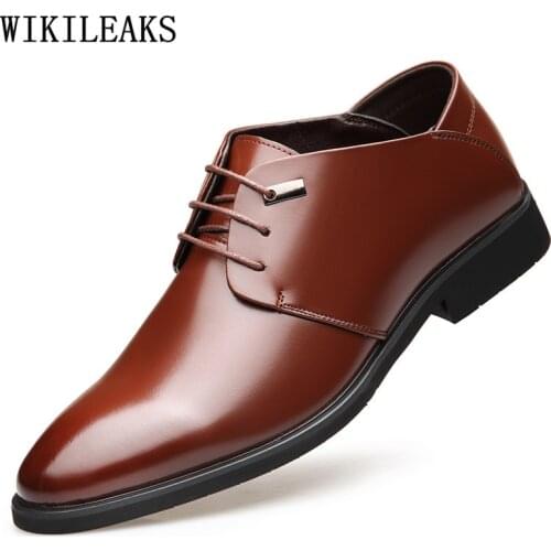 Office 2021 Oxford Wedding Shoes for Men Formal Brown Shoes Men Business Suit Men Dress Shoes Man Leather Zapatos Oxford Hombre